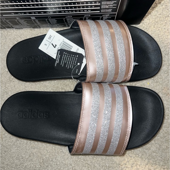 adilette rose gold